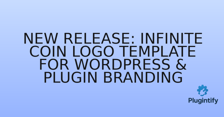 Read more about the article New Release: Infinite Coin Logo Template for WordPress & Plugin Branding
