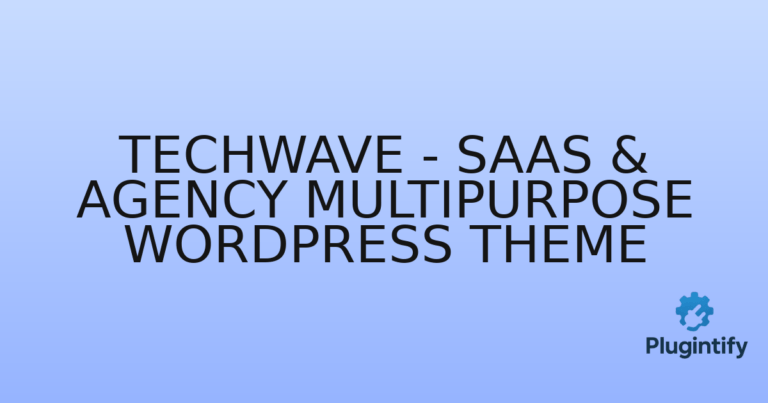 Read more about the article Techwave – SaaS & Agency Multipurpose WordPress Theme