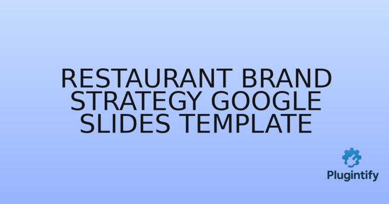 Read more about the article Restaurant Brand Strategy Google Slides Template