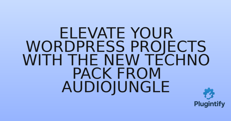Read more about the article Elevate Your WordPress Projects with the New Techno Pack from Audiojungle