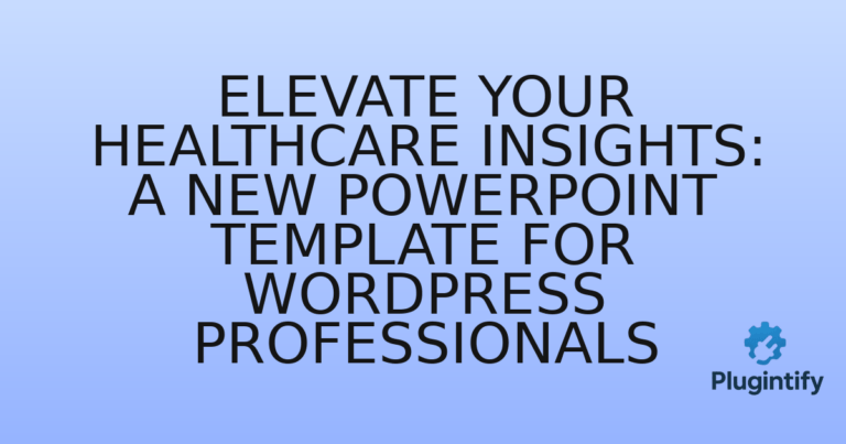 Read more about the article Elevate Your Healthcare Insights: A New PowerPoint Template for WordPress Professionals