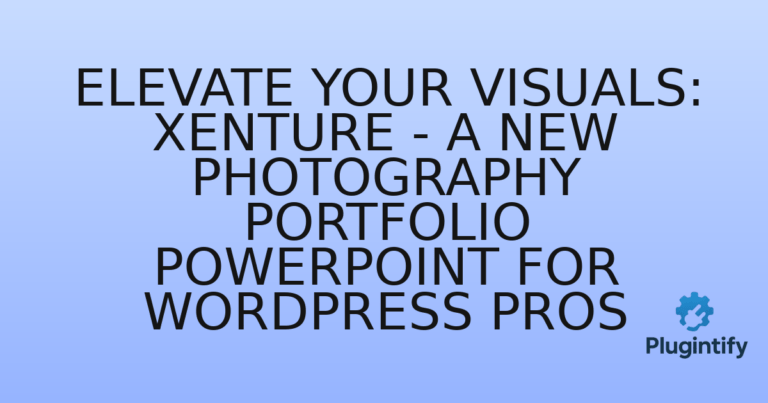 Read more about the article Elevate Your Visuals: Xenture – A New Photography Portfolio PowerPoint for WordPress Pros