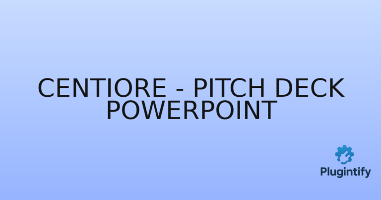 Read more about the article Centiore – Pitch Deck PowerPoint