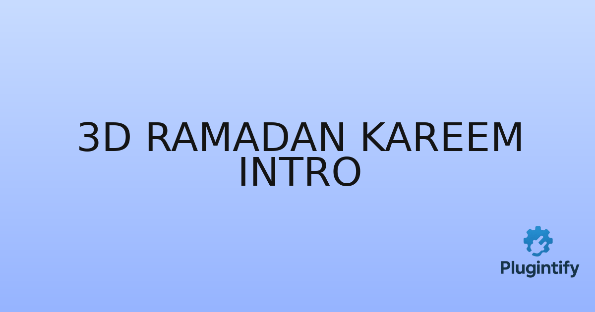 You are currently viewing 3D Ramadan Kareem Intro