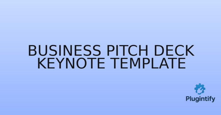 Read more about the article Business Pitch Deck Keynote Template