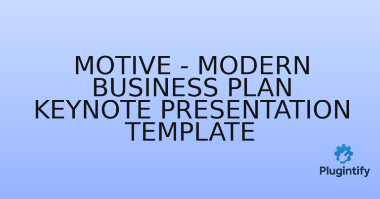 Read more about the article Motive – Modern Business Plan Keynote Presentation Template