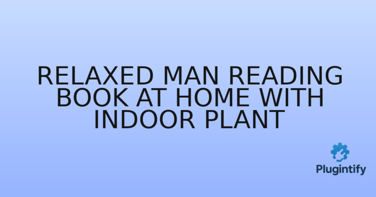 Read more about the article Relaxed Man Reading Book at Home with Indoor Plant
