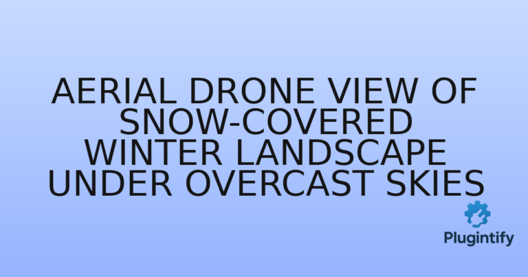 Read more about the article Aerial Drone View of Snow-Covered Winter Landscape Under Overcast Skies