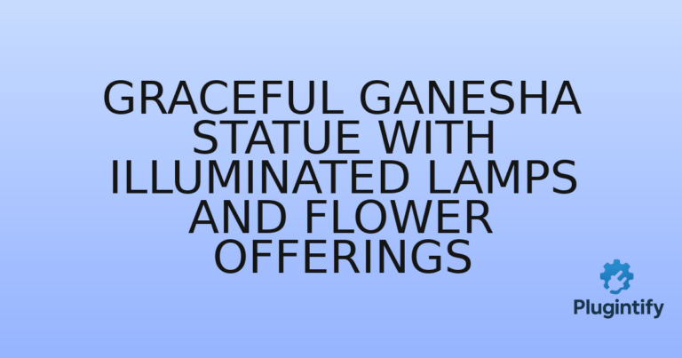 Read more about the article Graceful Ganesha Statue with Illuminated Lamps and Flower Offerings