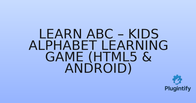 Read more about the article Learn ABC – Kids Alphabet Learning Game (HTML5 & Android)