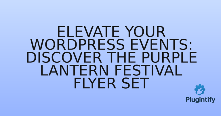 Read more about the article Elevate Your WordPress Events: Discover the Purple Lantern Festival Flyer Set