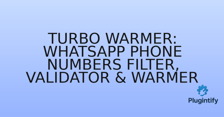 Read more about the article Turbo Warmer: WhatsApp Phone Numbers Filter, Validator & Warmer