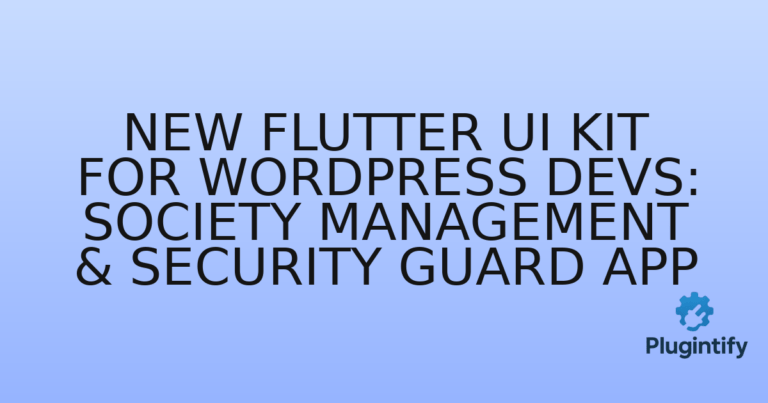 Read more about the article New Flutter UI Kit for WordPress Devs: Society Management & Security Guard App