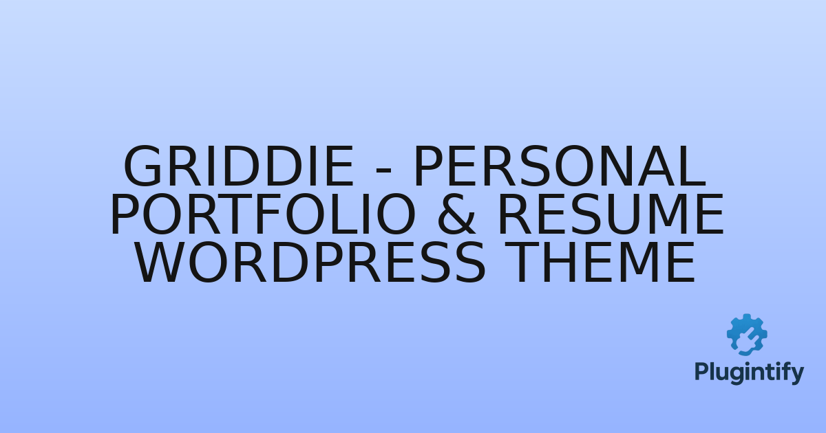 You are currently viewing Griddie – Personal Portfolio & Resume WordPress Theme