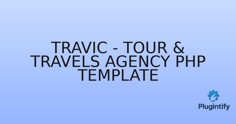 Read more about the article Travic – Tour & Travels Agency PHP Template