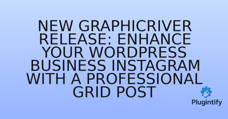 Read more about the article New GraphicRiver Release: Enhance Your WordPress Business Instagram with a Professional Grid Post