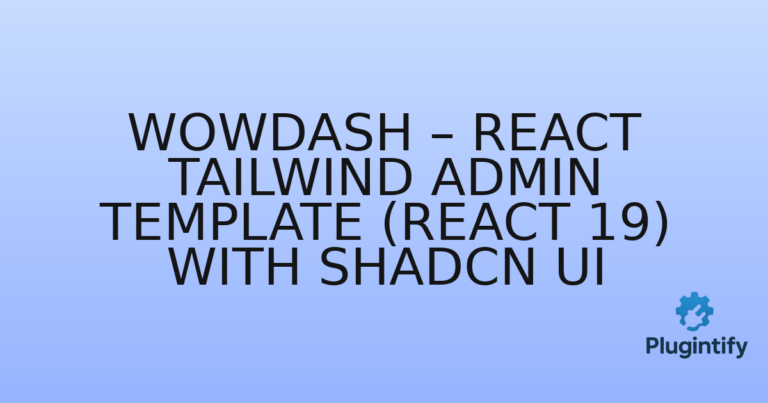 Read more about the article Wowdash – React Tailwind Admin Template (React 19) with shadcn UI