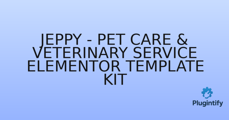 Read more about the article Jeppy – Pet Care & Veterinary Service Elementor Template Kit