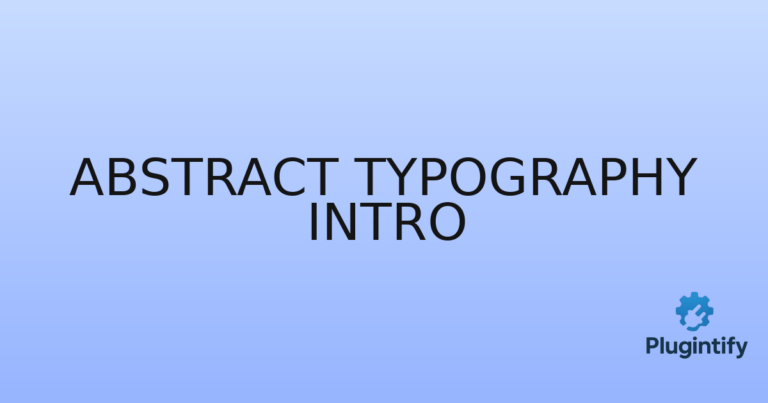 Read more about the article Abstract Typography Intro