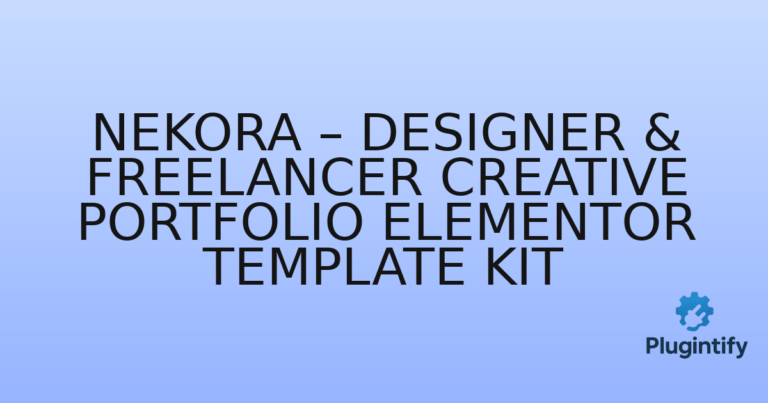 Read more about the article Nekora – Designer & Freelancer Creative Portfolio Elementor Template Kit
