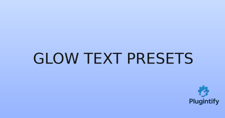 Read more about the article Glow Text Presets