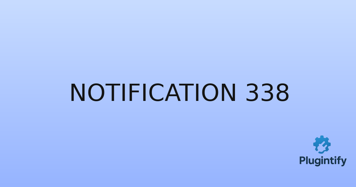 You are currently viewing Notification 338
