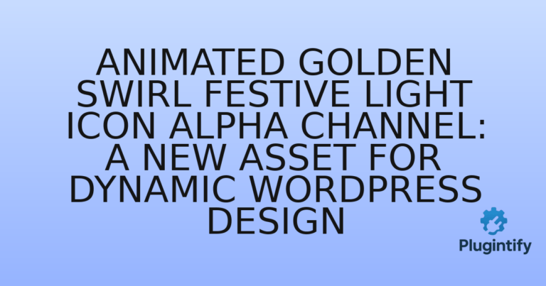 Read more about the article Animated Golden Swirl Festive Light icon Alpha Channel: A New Asset for Dynamic WordPress Design