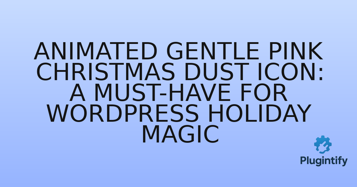 You are currently viewing Animated Gentle Pink Christmas Dust Icon: A Must-Have for WordPress Holiday Magic