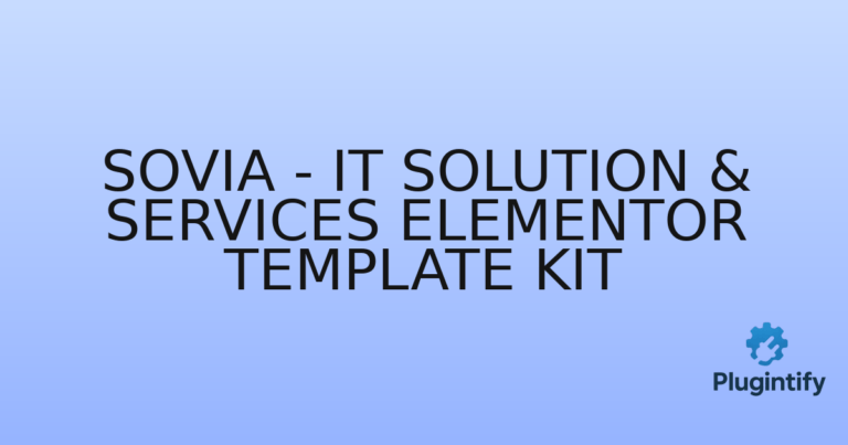 Read more about the article Sovia – IT Solution & Services Elementor Template Kit