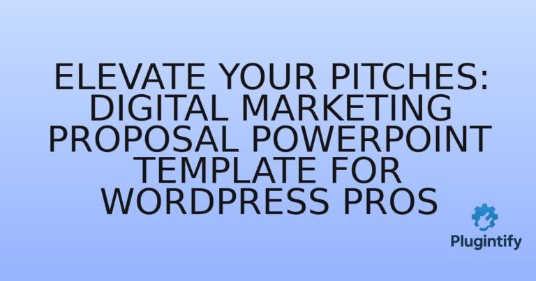 Read more about the article Elevate Your Pitches: Digital Marketing Proposal PowerPoint Template for WordPress Pros