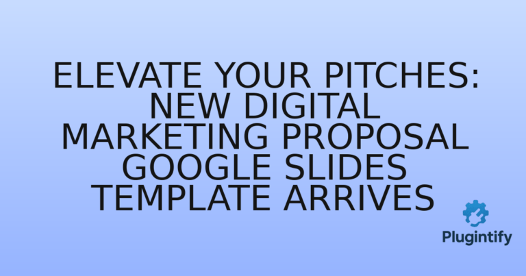 Read more about the article Elevate Your Pitches: New Digital Marketing Proposal Google Slides Template Arrives