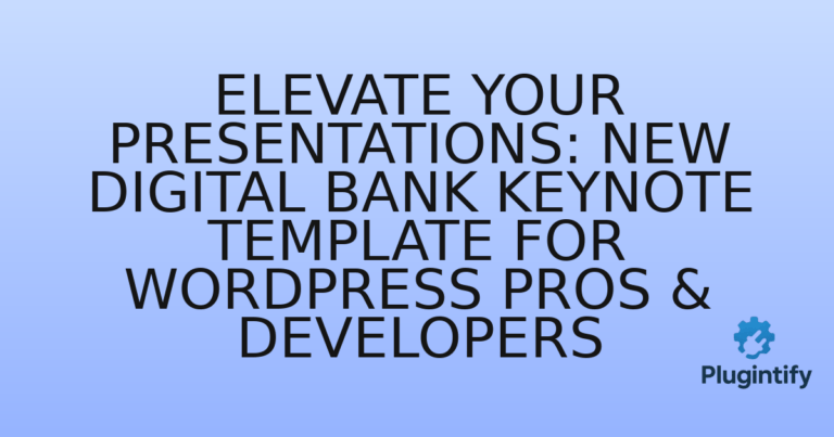 Read more about the article Elevate Your Presentations: New Digital Bank Keynote Template for WordPress Pros & Developers
