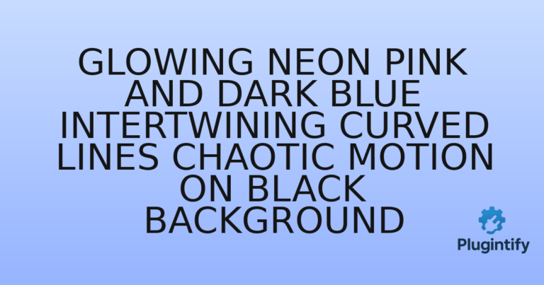 Read more about the article Glowing neon pink and dark blue intertwining curved lines chaotic motion on black background