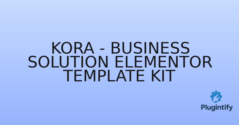 Read more about the article Kora – Business Solution Elementor Template Kit