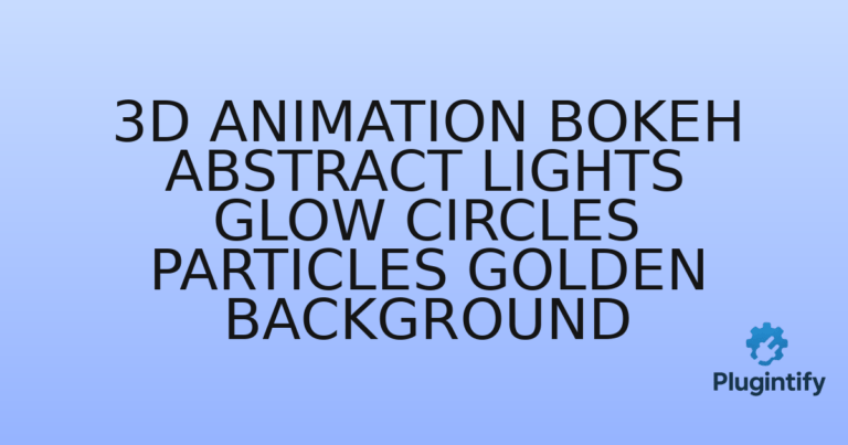 Read more about the article 3d Animation Bokeh Abstract Lights Glow Circles Particles Golden Background