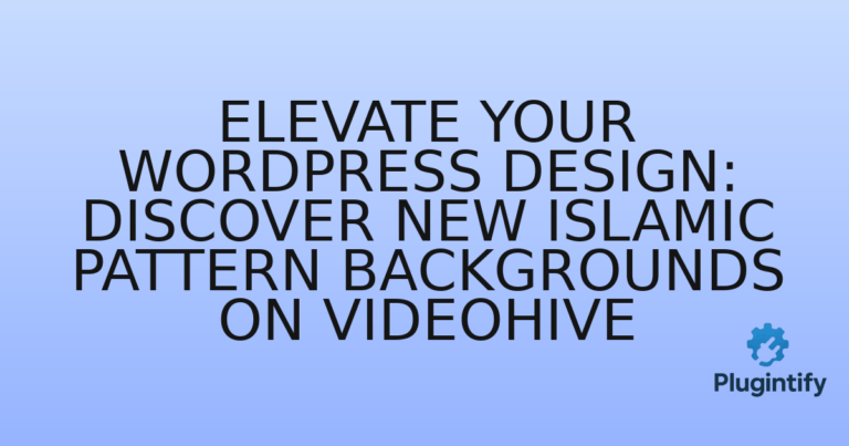 Read more about the article Elevate Your WordPress Design: Discover New Islamic Pattern Backgrounds on Videohive