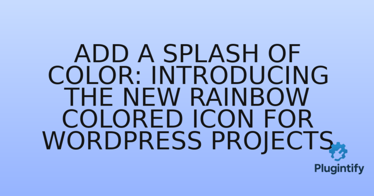 Read more about the article Add a Splash of Color: Introducing the New Rainbow Colored Icon for WordPress Projects