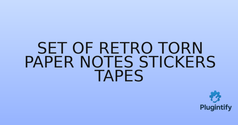 Read more about the article Set of Retro Torn Paper Notes Stickers Tapes