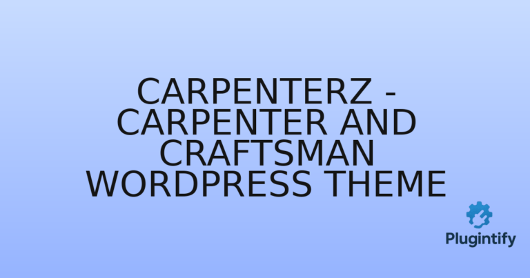 Read more about the article Carpenterz – Carpenter and Craftsman WordPress Theme