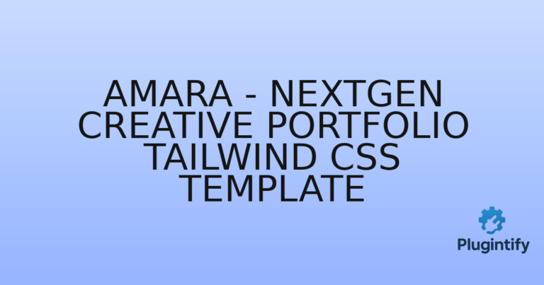 Read more about the article Amara – NextGen Creative Portfolio Tailwind CSS Template