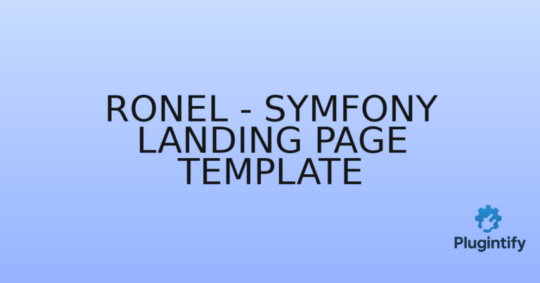 Read more about the article Ronel – Symfony Landing Page Template
