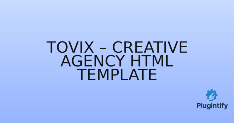 Read more about the article Tovix – Creative Agency HTML Template