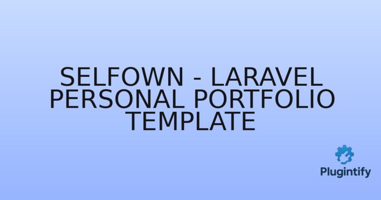 Read more about the article Selfown – Laravel Personal Portfolio Template