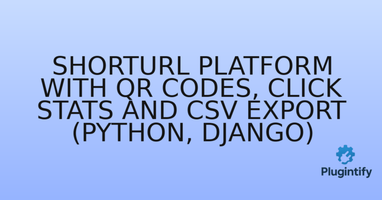 Read more about the article ShortURL Platform with QR Codes, Click Stats and CSV Export (Python, Django)