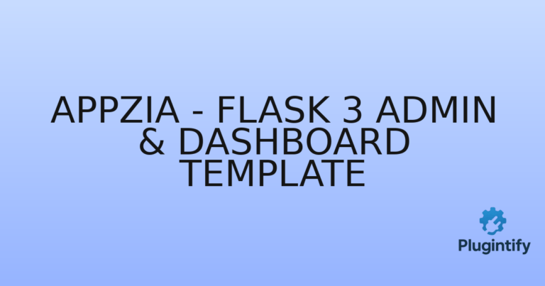 Read more about the article Appzia – Flask 3 Admin & Dashboard Template