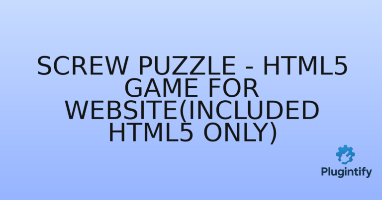 Read more about the article Screw Puzzle – HTML5 Game For Website(Included HTML5 Only)