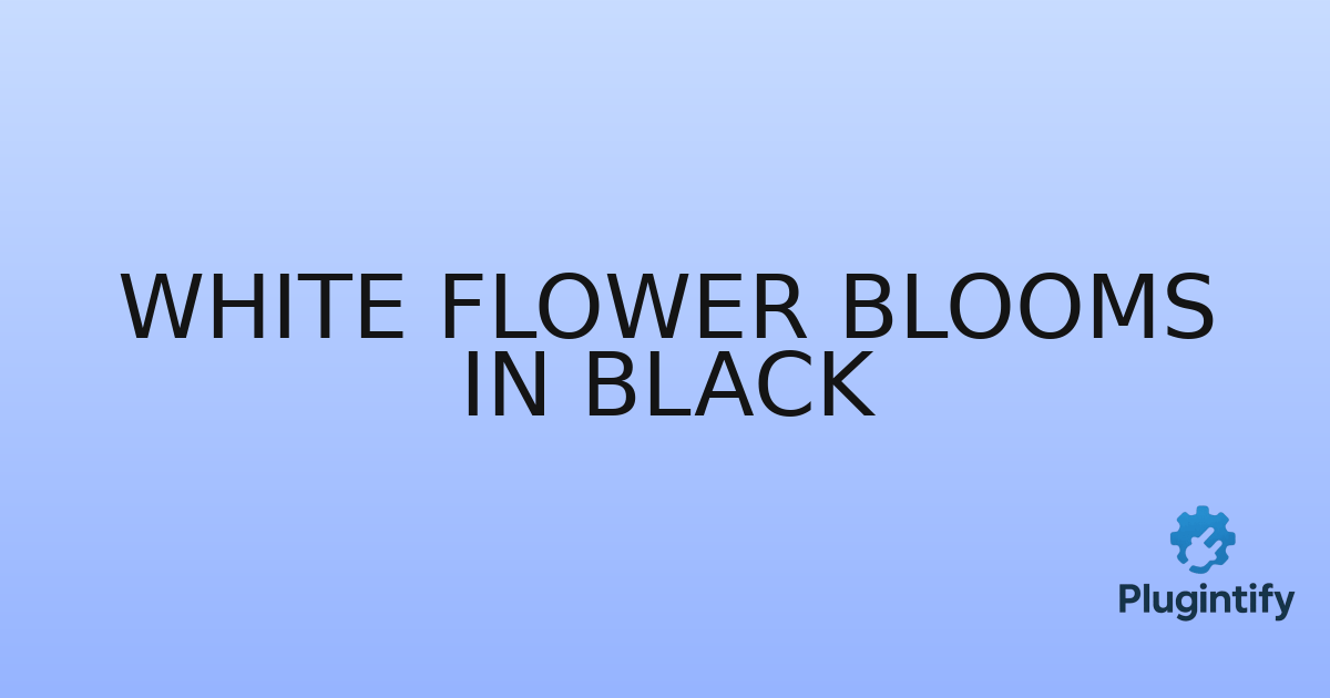 You are currently viewing White flower blooms in black