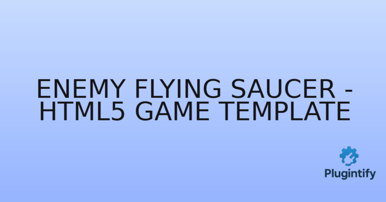 Read more about the article Enemy Flying Saucer – HTML5 Game Template