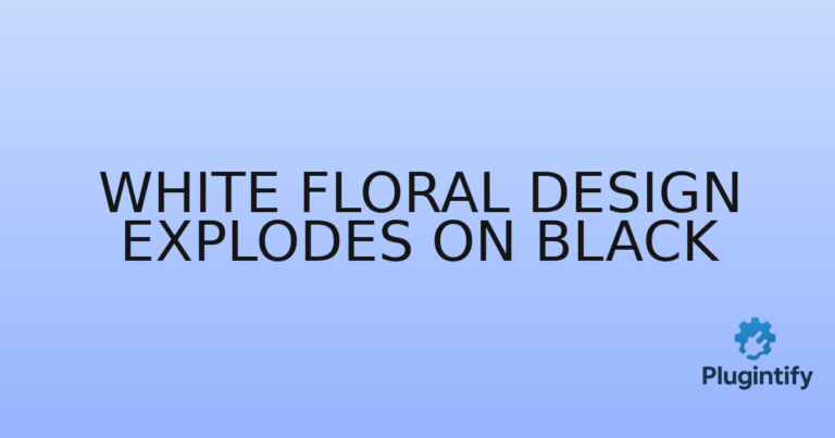 Read more about the article White floral design explodes on black