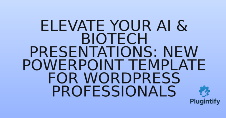 Read more about the article Elevate Your AI & Biotech Presentations: New PowerPoint Template for WordPress Professionals